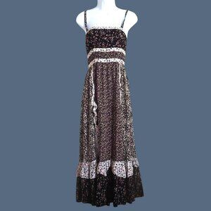 Free People Yessica Tie Back Dress Empire Floral Flutter Boho Hippie 4 Cottage